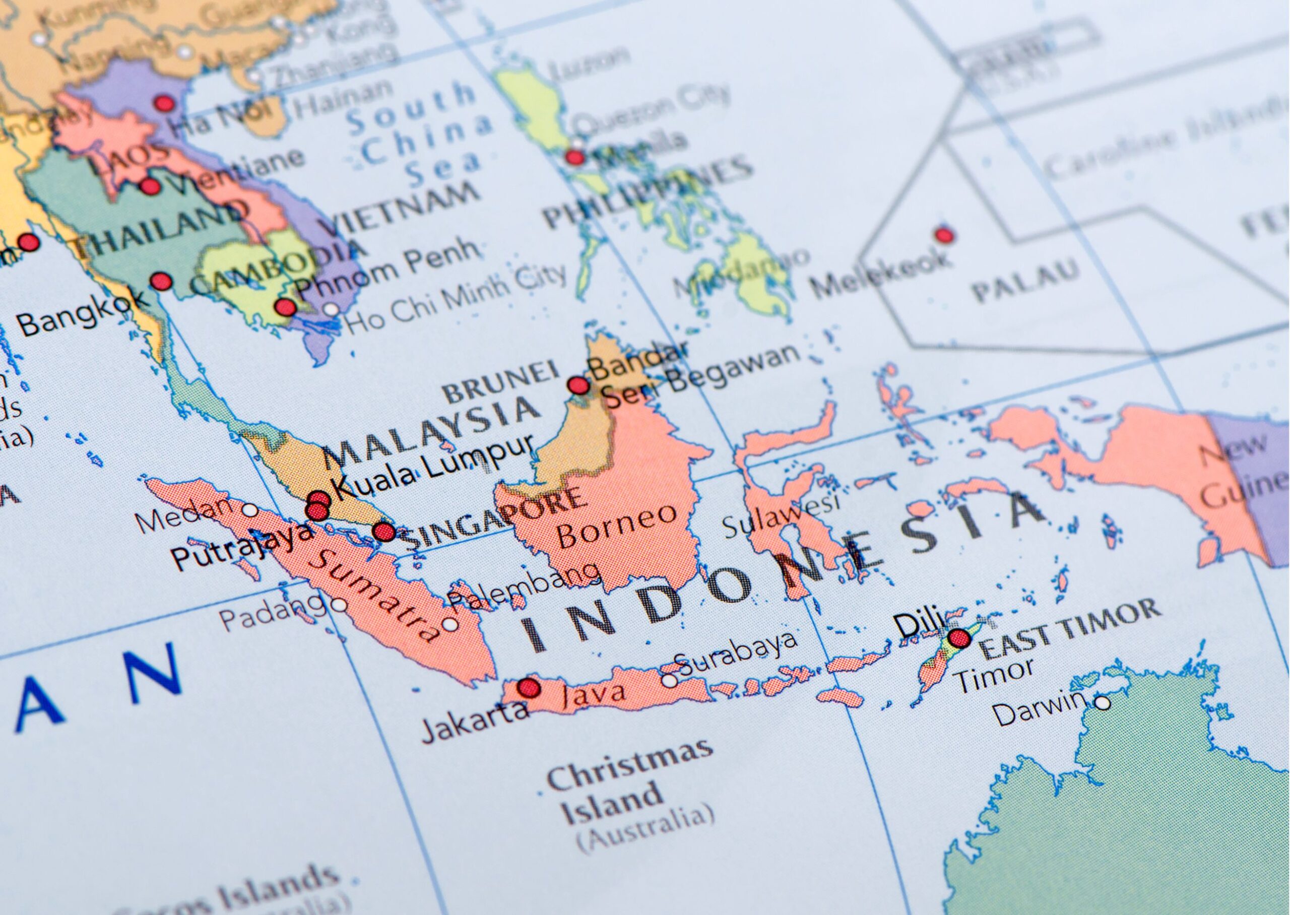 Map of beautiful Indonesia